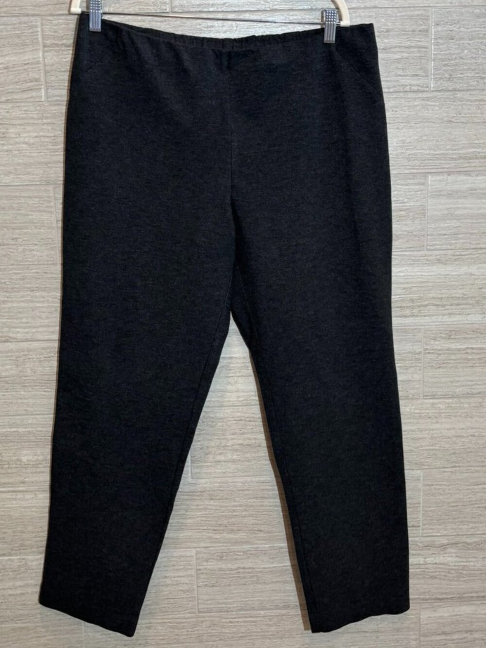 J.Jill Ponte Charcoal Gray Slim Leg Pull-up Pants